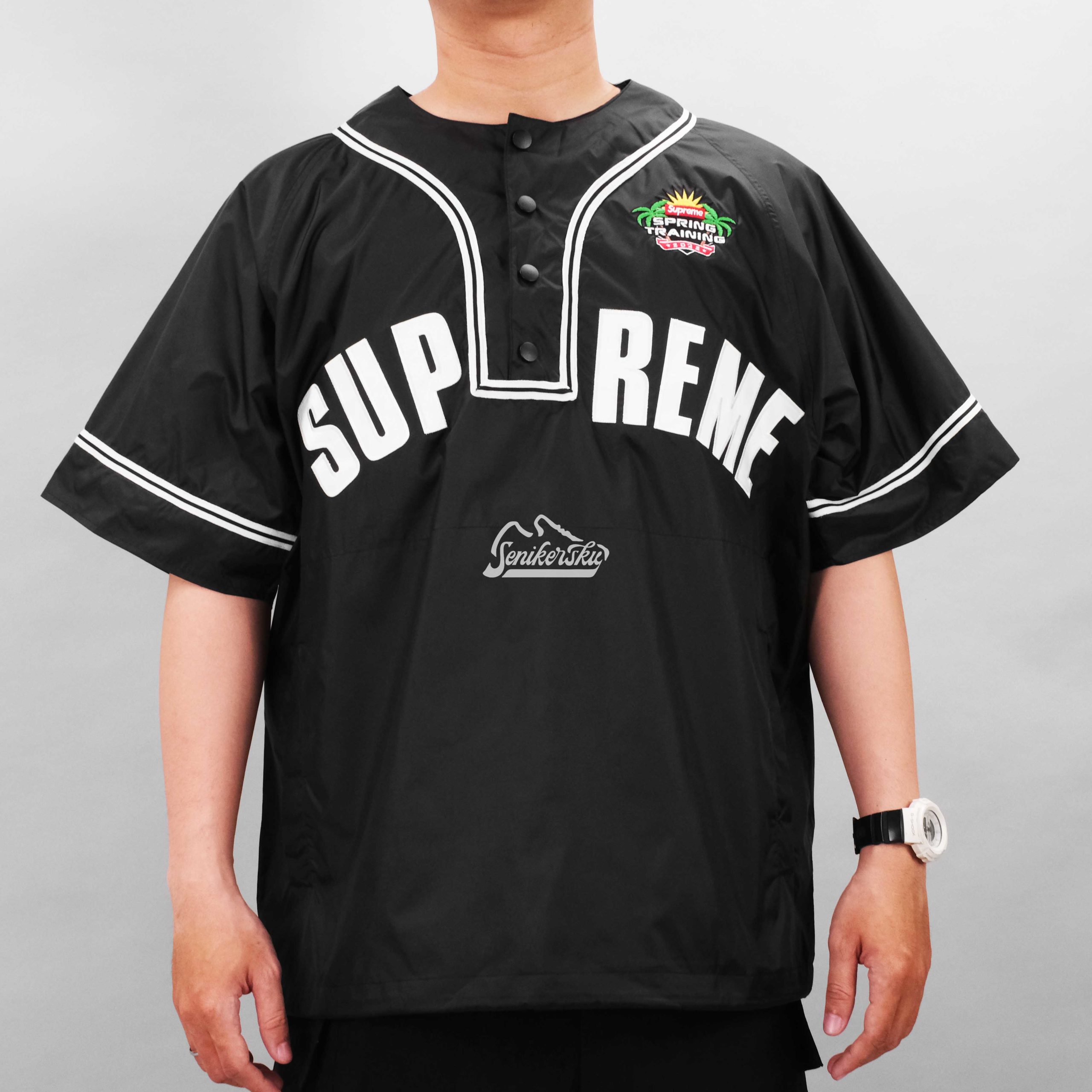 Supreme Snap-Off Sleeve L S Baseball Top Purple L 通販 
