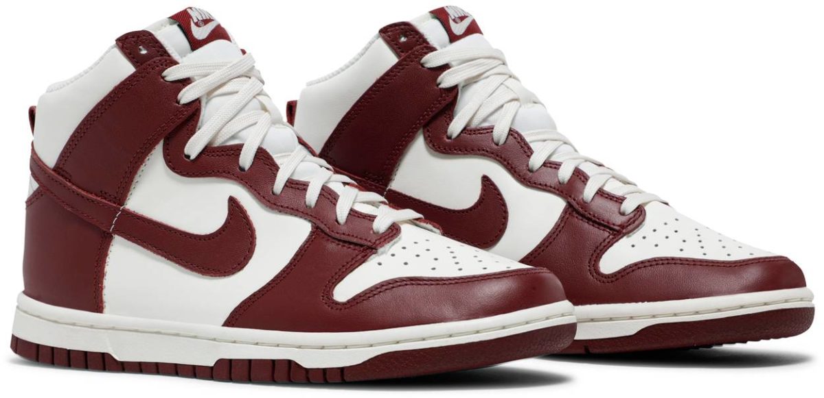 nike w dunk high team red