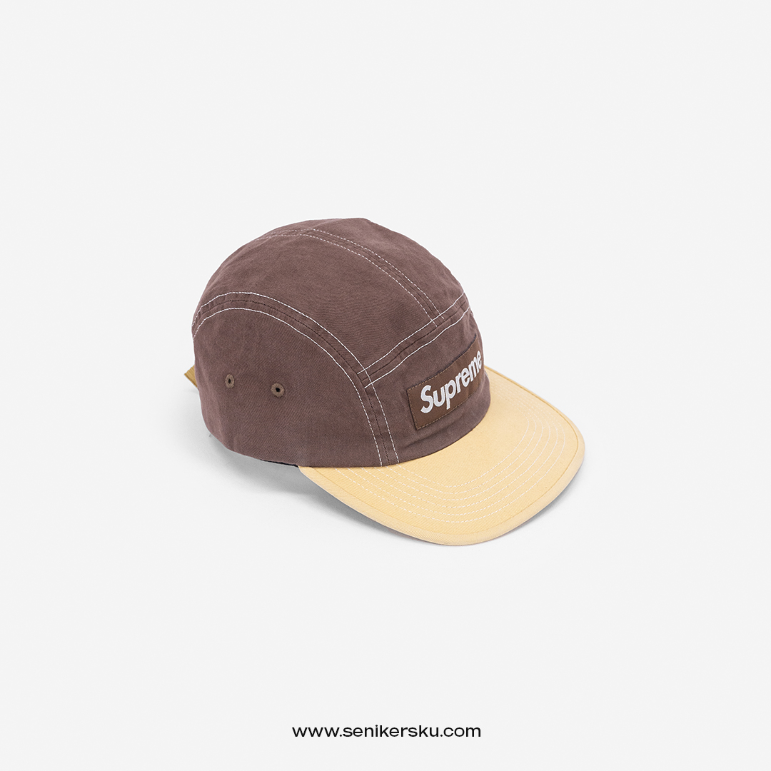 Supreme Two Toned Twill Camp Cap Brown SS22