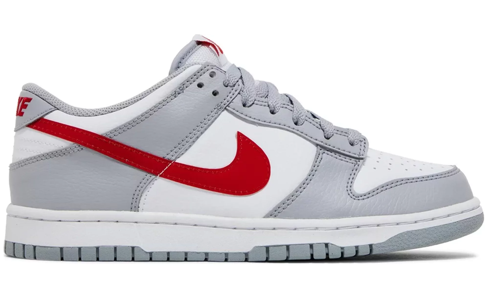Dunk Low White Grey Red GS