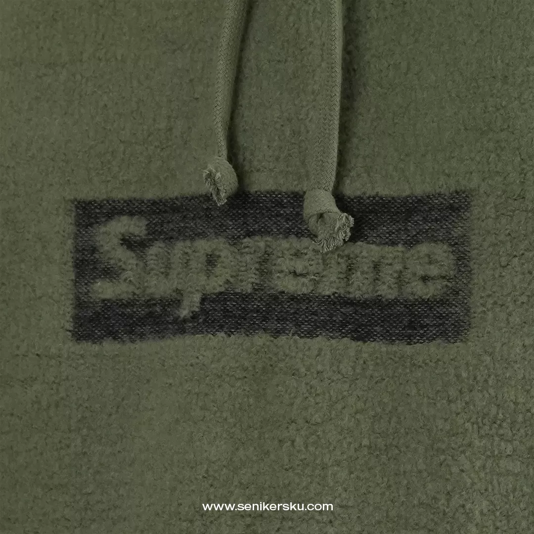 Supreme Inside Out Box Logo Heather Olive Hoodie