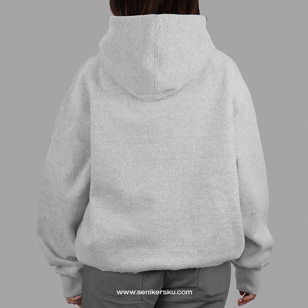 Inside Out Box Logo Hooded Sweatshirt Heather Grey