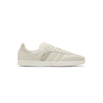 Adidas Samba OG x KITH 'Classic Cloud White' dengan upper nubuck, detail Tri-Stripe warna-warni, dan branding emas Kith Classics