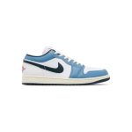 Jordan 1 Low SE "Armory Navy" dengan kombinasi warna navy dan detail bordir pada tumit