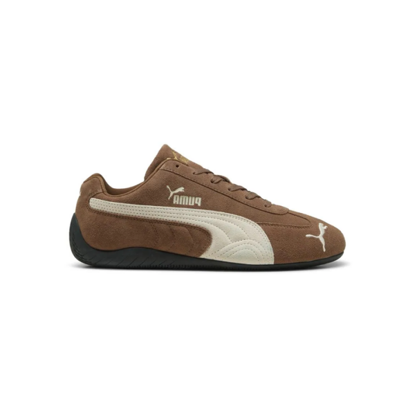 Puma Speedcat OG Haute Coffee, sneaker ikonik dengan desain ramping, suede premium, dan grip kuat, sempurna untuk motorsport & streetwear